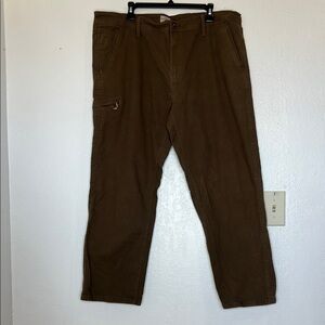 Weatherproof vintage cotton blend Men's Brown Pants relaxed fit Tag Sz 40X29
